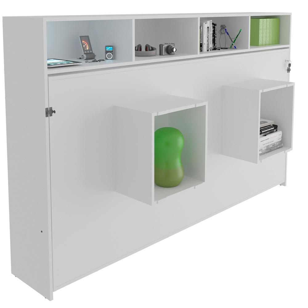 Cama Retratil Horizontal Solteiro CM8020 Branco Tecno Mobili