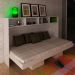 Cama Retratil Horizontal Solteiro CM8020 Branco Tecno Mobili