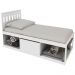 Cama Solteiro 2 Nichos 1 Bau CM8037 Branco Tecno Mobili