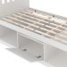 Cama Solteiro 2 Nichos 1 Bau CM8037 Branco Tecno Mobili