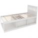 Cama Solteiro 2 Nichos 1 Bau CM8037 Branco Tecno Mobili