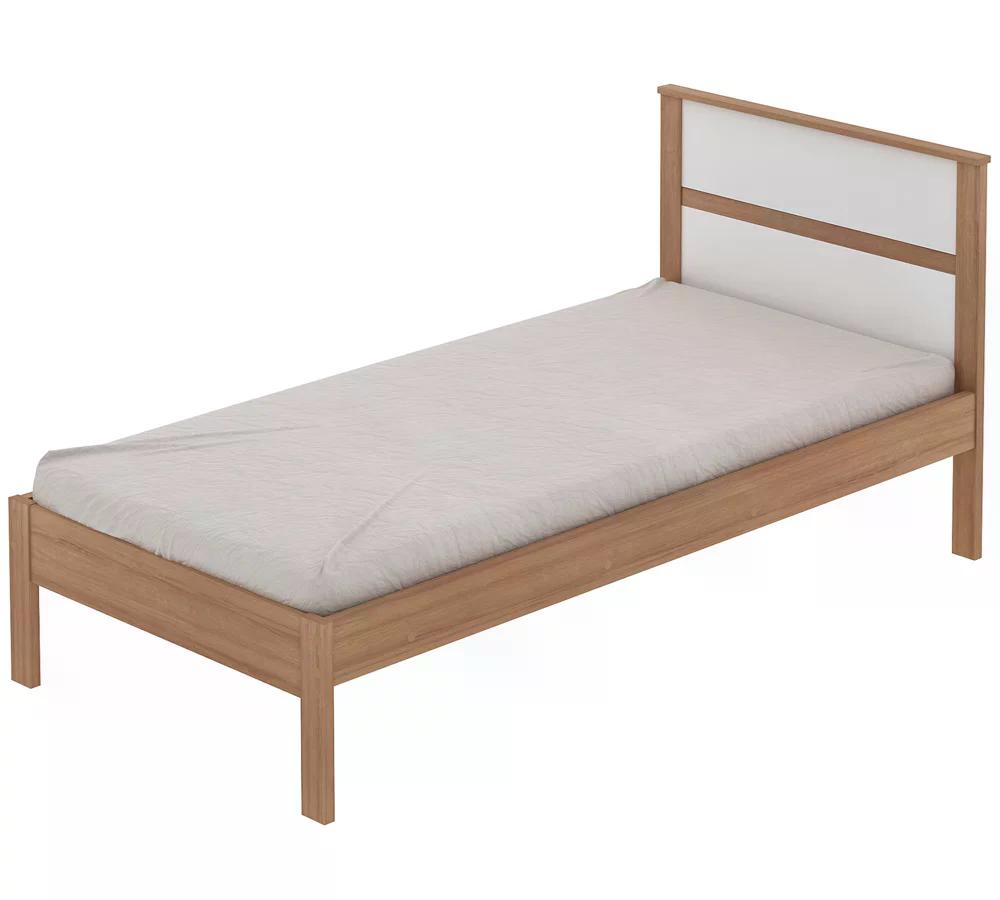 Cama Solteiro CM8004 Amendoa Branco Tecno Mobili