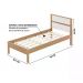 Cama Solteiro CM8004 Amendoa Branco Tecno Mobili