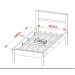 Cama Solteiro CM8004 Amendoa Branco Tecno Mobili