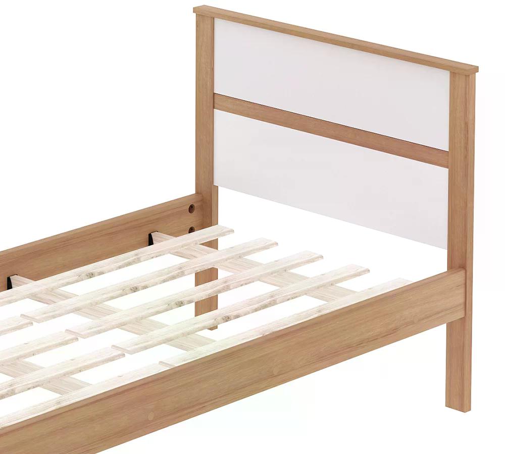 Cama Solteiro CM8004 Amendoa Branco Tecno Mobili