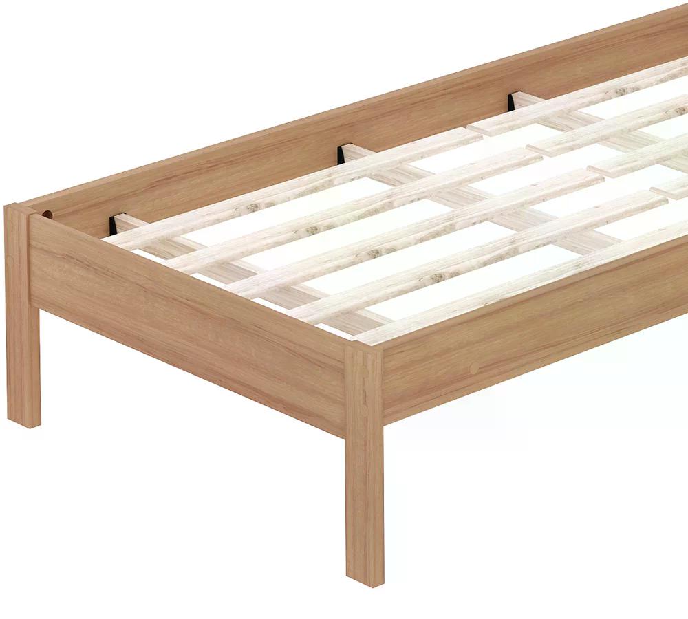 Cama Solteiro CM8004 Amendoa Branco Tecno Mobili