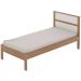 Cama Solteiro CM8004 E Mesa De Cabeceira AZ1016 QT2 Amendoa Branco Tecno Mobili