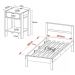 Cama Solteiro CM8004 E Mesa De Cabeceira AZ1016 QT2 Amendoa Branco Tecno Mobili