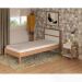 Cama Solteiro CM8004 E Mesa De Cabeceira AZ1016 QT2 Amendoa Branco Tecno Mobili