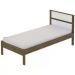 Cama Solteiro CM8004 E Mesa De Cabeceira AZ1016 QT2 Nogal Branco Tecno Mobili