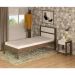 Cama Solteiro CM8004 E Mesa De Cabeceira AZ1016 QT2 Nogal Branco Tecno Mobili
