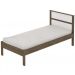 Cama Solteiro CM8004 Nogal Branco Tecno Mobili