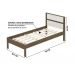 Cama Solteiro CM8004 Nogal Branco Tecno Mobili