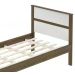 Cama Solteiro CM8004 Nogal Branco Tecno Mobili