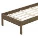 Cama Solteiro CM8004 Nogal Branco Tecno Mobili