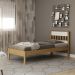 Cama Solteiro CM8006 Amendoa Branco Tecno Mobili