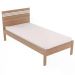 Cama Solteiro CM8010 Amendoa Branco Tecno Mobili