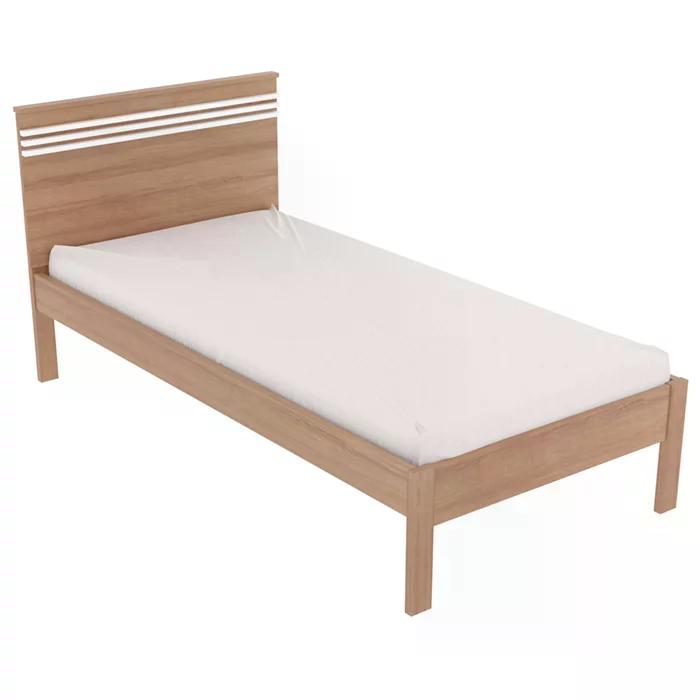Cama Solteiro CM8010 Amendoa Branco Tecno Mobili