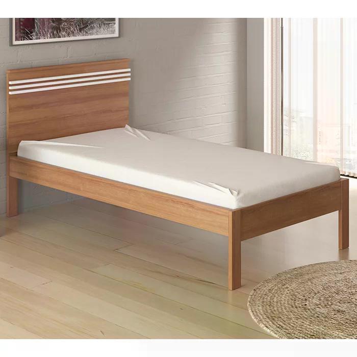 Cama Solteiro CM8010 Amendoa Branco Tecno Mobili