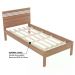 Cama Solteiro CM8010 Amendoa Branco Tecno Mobili