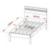 Cama Solteiro CM8010 Amendoa Branco Tecno Mobili