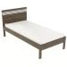 Cama Solteiro CM8010 Nogal Branco Tecno Mobili