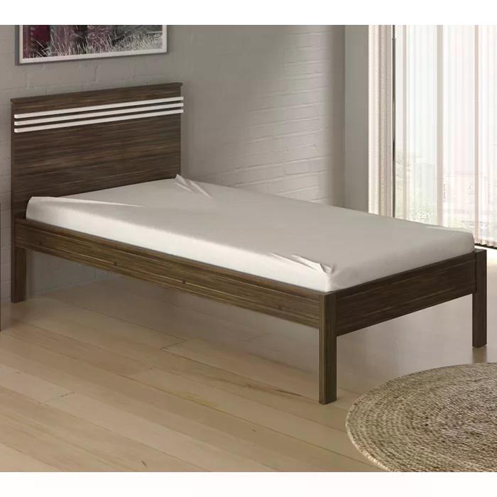 Cama Solteiro CM8010 Nogal Branco Tecno Mobili