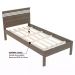 Cama Solteiro CM8010 Nogal Branco Tecno Mobili