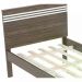 Cama Solteiro CM8010 Nogal Branco Tecno Mobili