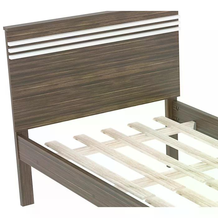 Cama Solteiro CM8010 Nogal Branco Tecno Mobili