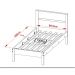 Cama Solteiro Com Auxiliar CM8004 CM8008 QT7 Amendoa Branco Tecno Mobili