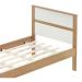 Cama Solteiro Com Auxiliar CM8004 CM8008 QT7 Amendoa Branco Tecno Mobili