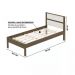 Cama Solteiro Com Auxiliar CM8004 CM8008 QT7 Nogal Branco Tecno Mobili