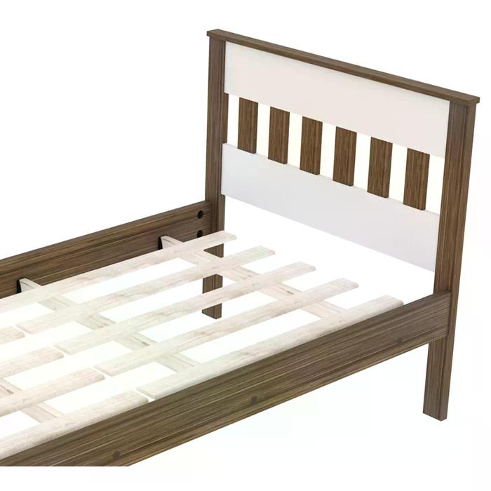 Cama Solteiro Com Auxiliar CM8006 CM8008 QT8 Nogal Branco Tecno Mobili