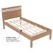 Cama Solteiro Com Auxiliar CM8010 CM8008 QT9 Amendoa Branco Tecno Mobili