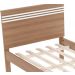 Cama Solteiro Com Auxiliar CM8010 CM8008 QT9 Amendoa Branco Tecno Mobili
