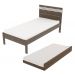 Cama Solteiro Com Auxiliar CM8010 CM8008 QT9 Nogal Branco Tecno Mobili