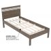 Cama Solteiro Com Auxiliar CM8010 CM8008 QT9 Nogal Branco Tecno Mobili