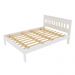 Cama de Casal Madeira CM8007 Branco - Tecno Mobili