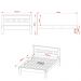 Cama de Casal Madeira CM8007 Branco - Tecno Mobili