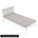 Cama de Solteiro Madeira CM8010 Branco - Tecno Mobili