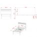 Cama de Solteiro Madeira CM8010 Branco - Tecno Mobili
