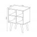 Conjunto 02 Estantes E 01 Mesa Lateral Para Sala Natural Off White Tecno Mobili