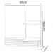 Conjunto 3 Peças Para Banheiro Amendoa Marmore Branco BN3630X13X14 Tecno Mobili