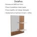 Conjunto 3 Peças Para Banheiro Amendoa Marmore Branco BN3630X13X14 Tecno Mobili