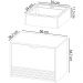 Conjunto 3 Peças Para Banheiro Amendoa Marmore Lunar BN3630X13X14 Tecno Mobili