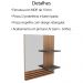 Conjunto 3 Peças Para Banheiro Amendoa Marmore Lunar BN3630X13X14 Tecno Mobili