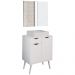 Conjunto 3 Peças Para Banheiro BN3600X37X38 Branco Metalizado Tecno Mobili