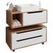 Conjunto 3 Peças Para Banheiro BN3600X43X44 Amendoa Branco Tecno Mobili