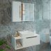 Conjunto 3 Peças Para Banheiro BN3600X44X45 Branco Tecno Mobili